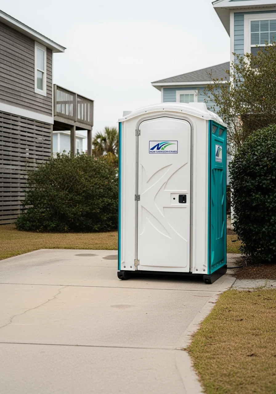 Professional service team working on home exterior in Wilmington or New Hanover County beach community.